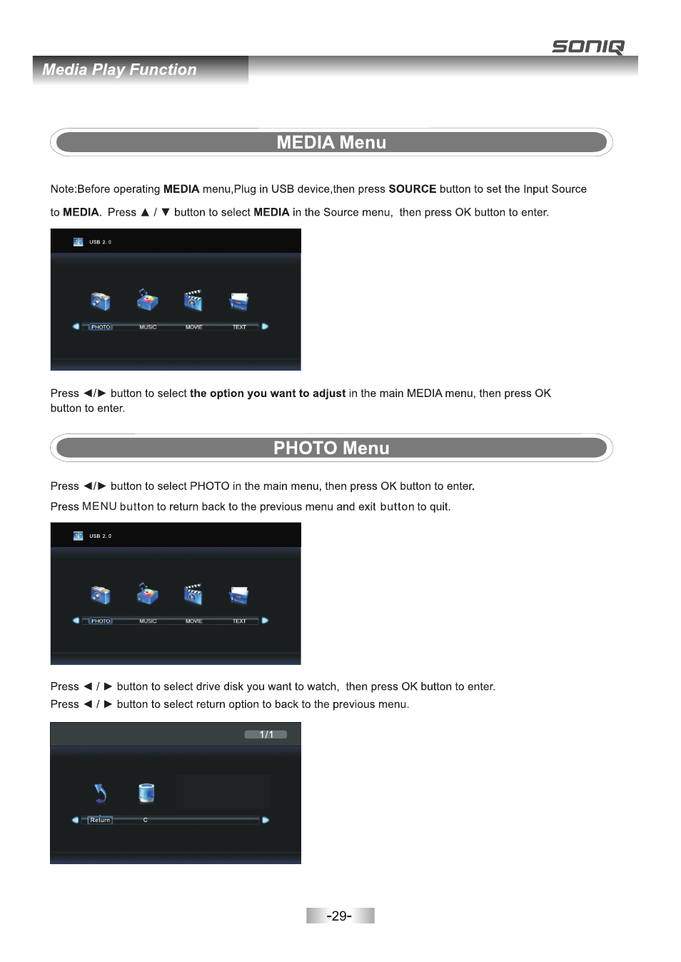 页 31 | SONIQ L42V11A User Manual | Page 31 / 38