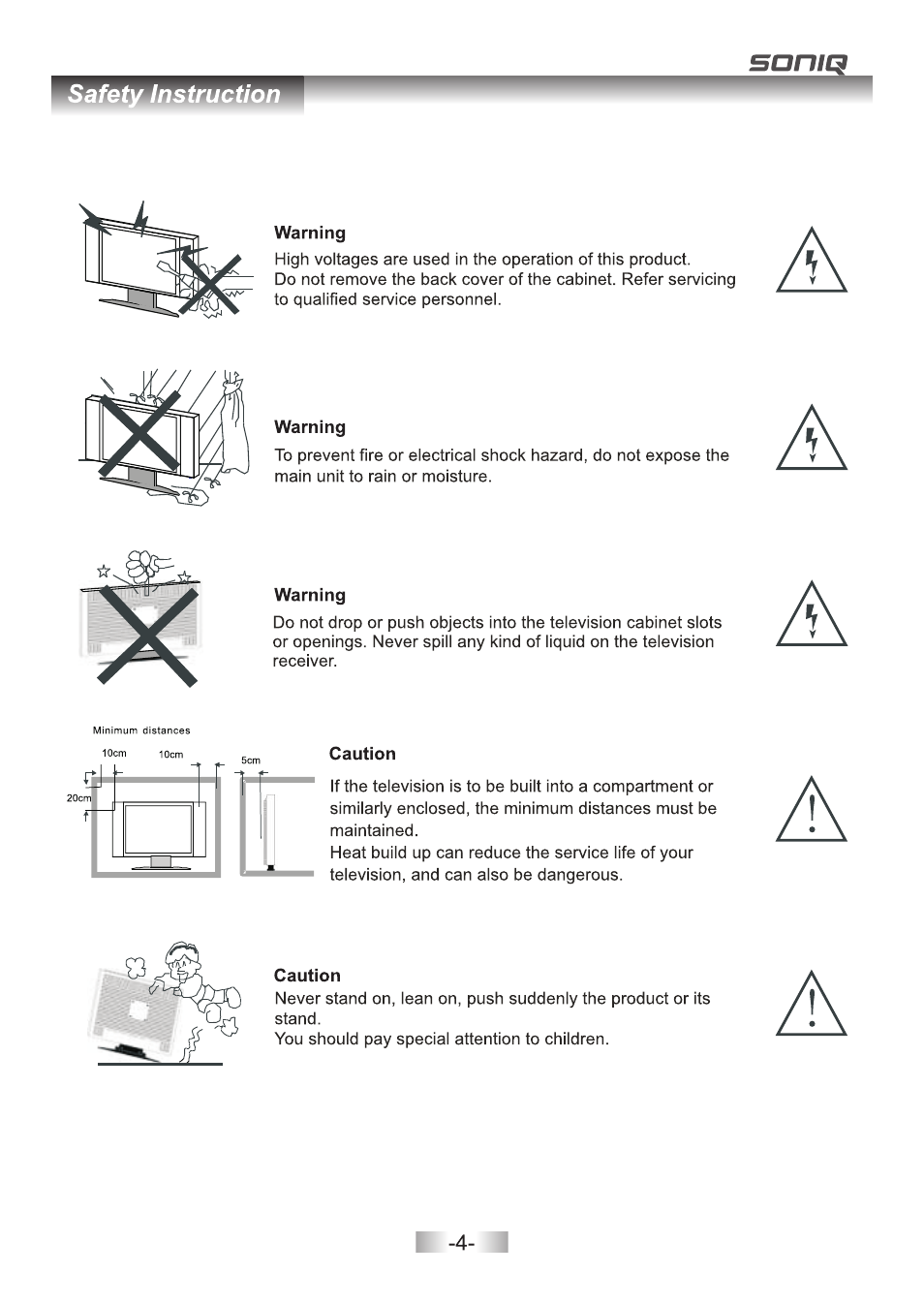 SONIQ L42V11A User Manual | Page 6 / 38