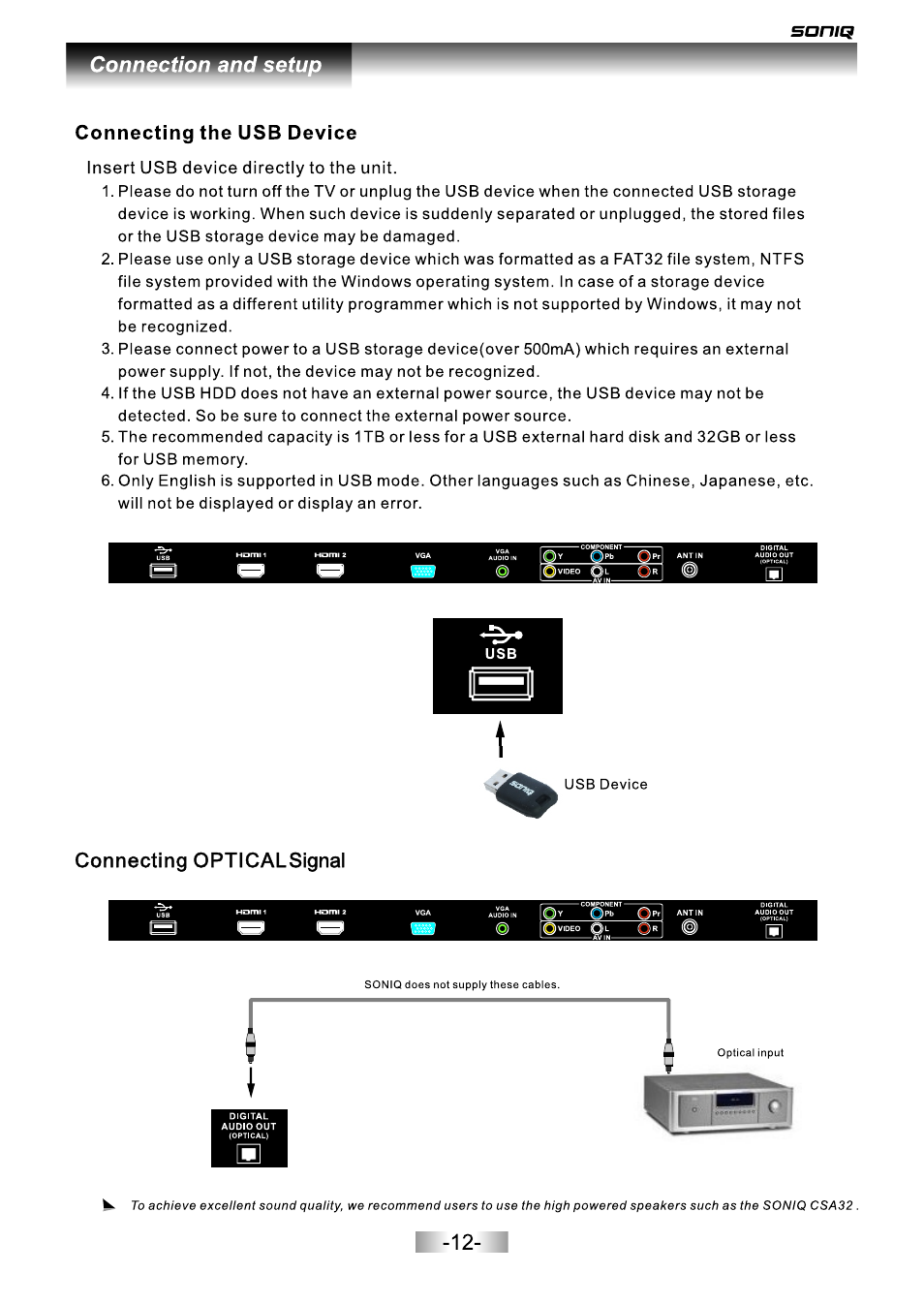 页面 13 | SONIQ L42V12A User Manual | Page 13 / 33