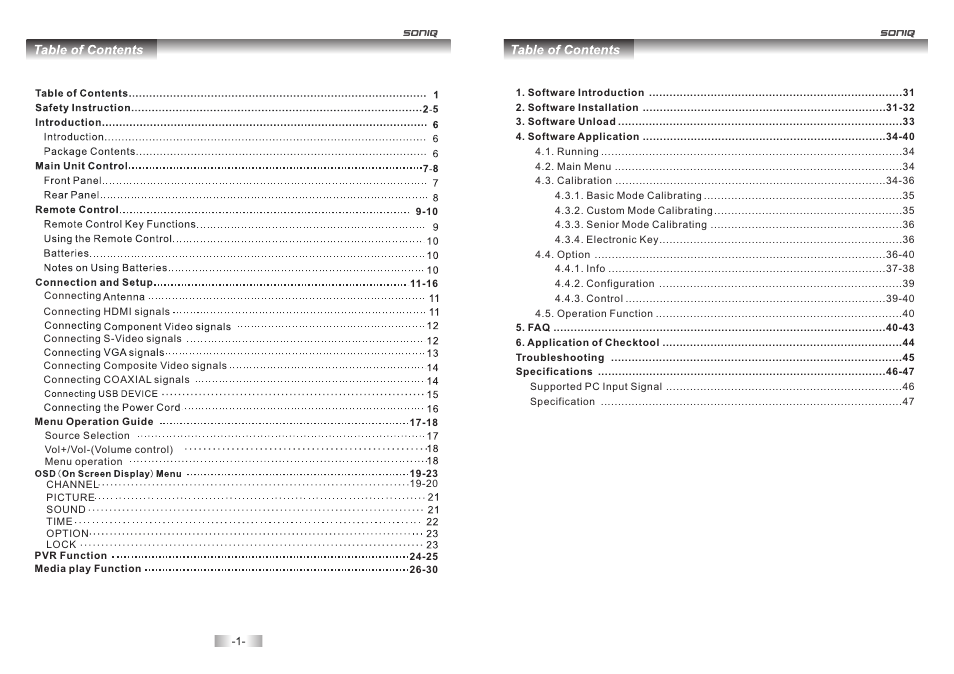 SONIQ L60U11A-AU User Manual | Page 2 / 26