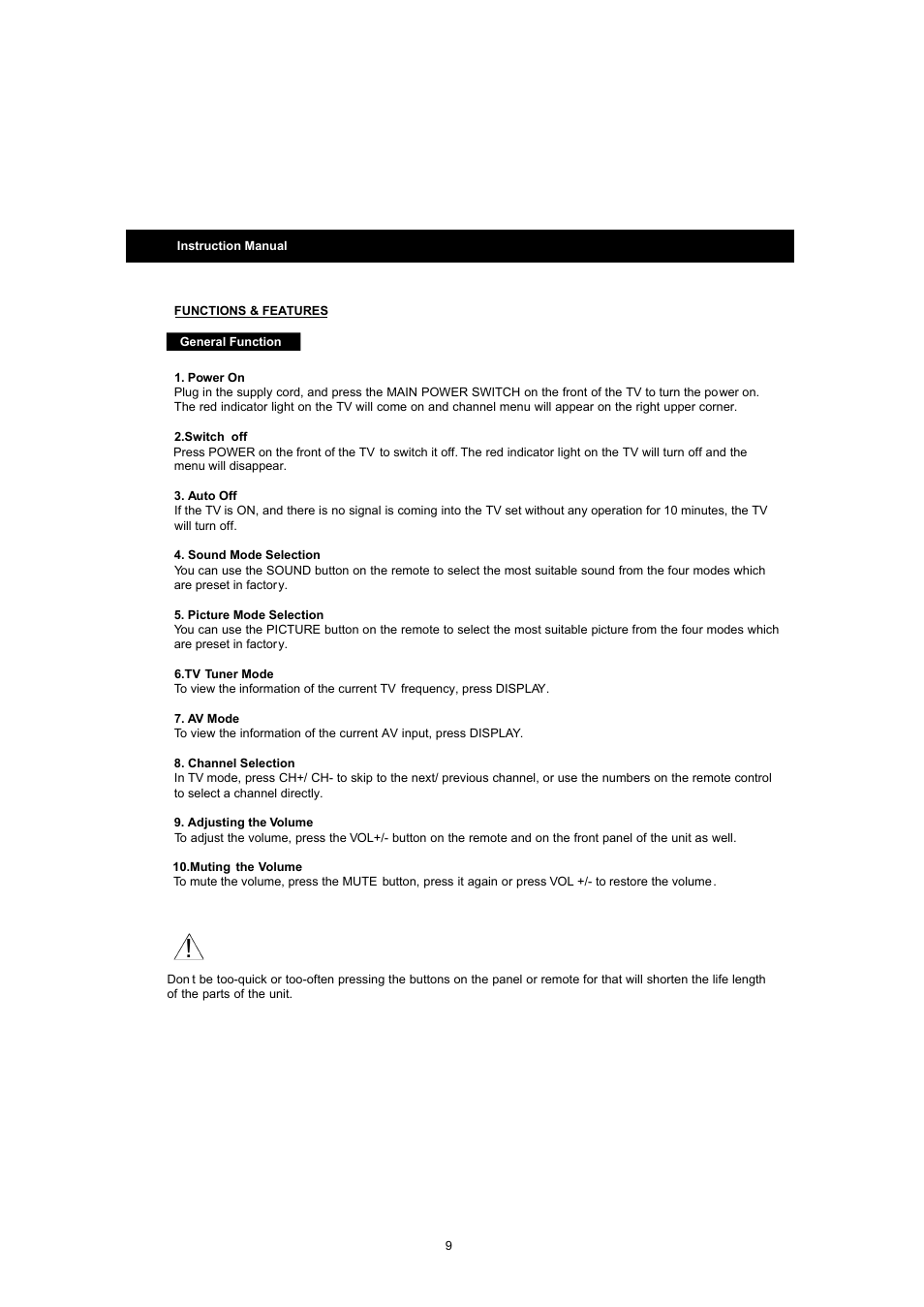 SONIQ LCDTV15 User Manual | Page 10 / 13