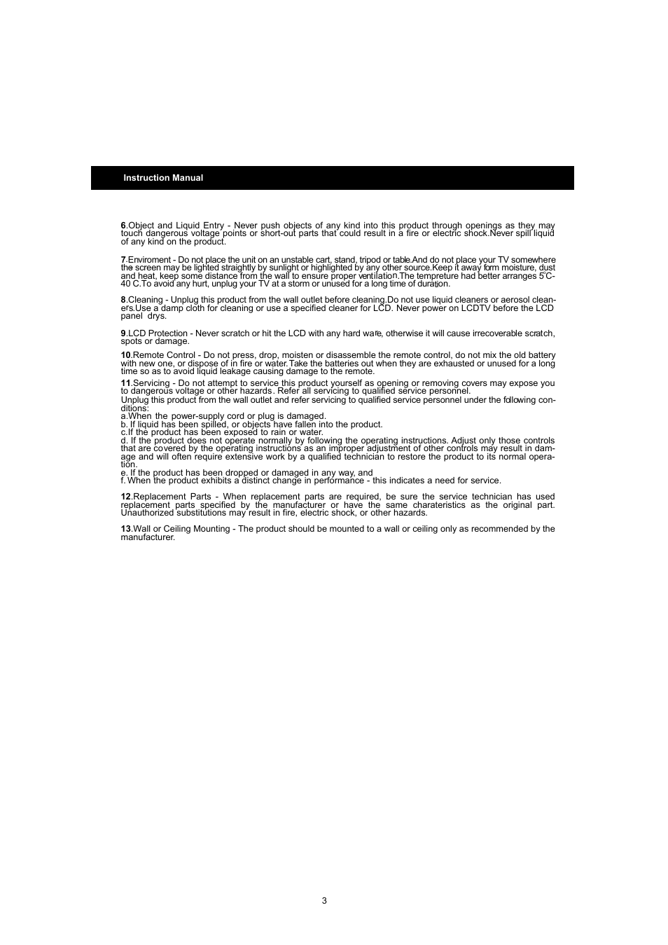 SONIQ LCDTV15 User Manual | Page 4 / 13