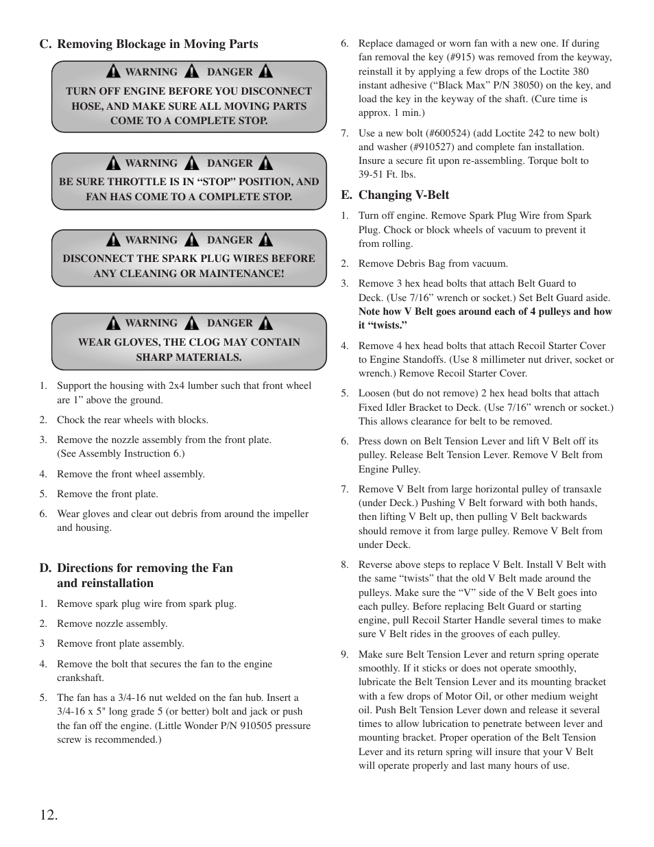 Briggs & Stratton 5631 User Manual | Page 13 / 19