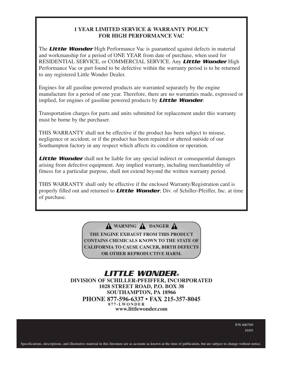 Little wonder | Briggs & Stratton 5631 User Manual | Page 19 / 19
