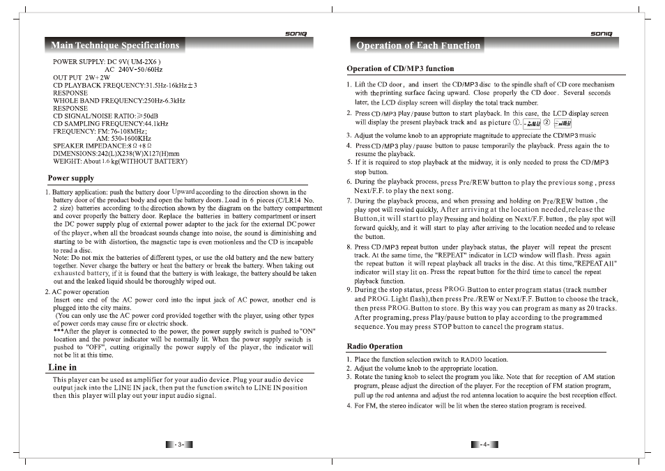 SONIQ M100 User Manual | Page 3 / 5