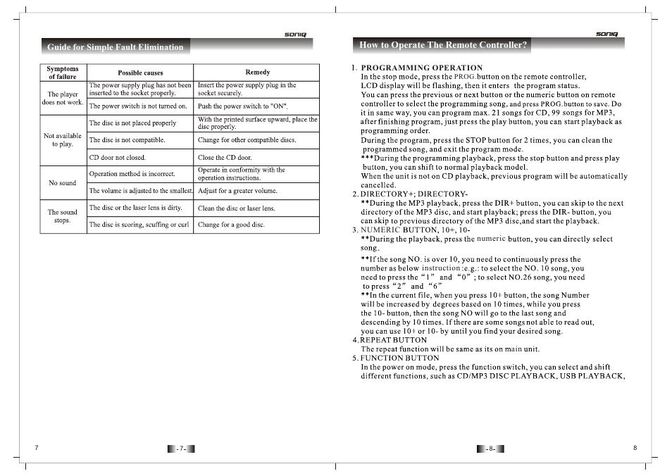 SONIQ M100 User Manual | Page 5 / 5