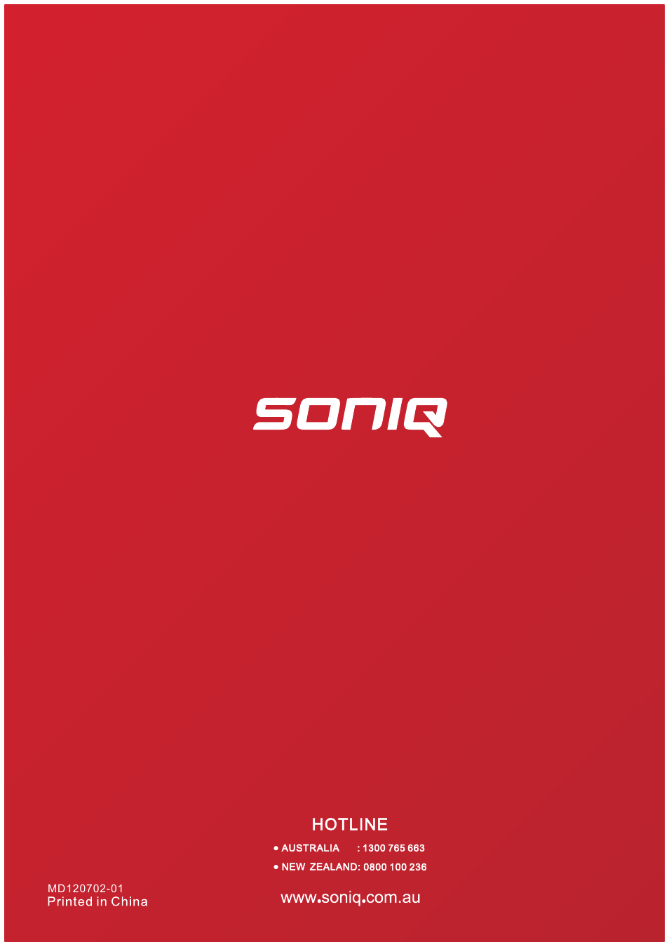 SONIQ M102 User Manual | Page 8 / 8