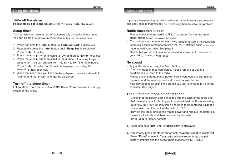 SONIQ M200 User Manual | Page 8 / 9