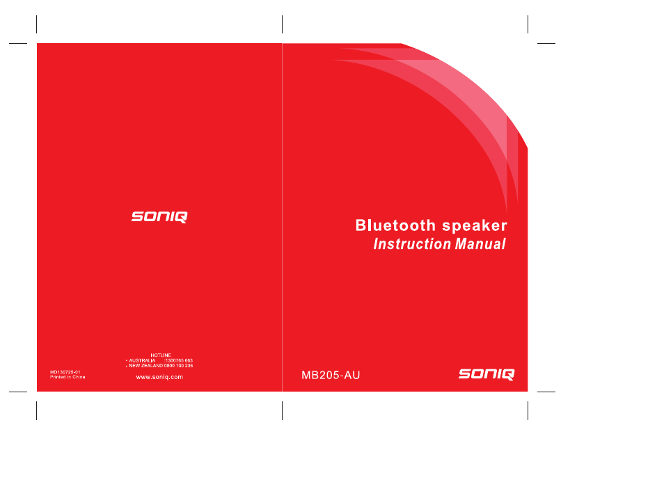 SONIQ MB205 User Manual | 6 pages