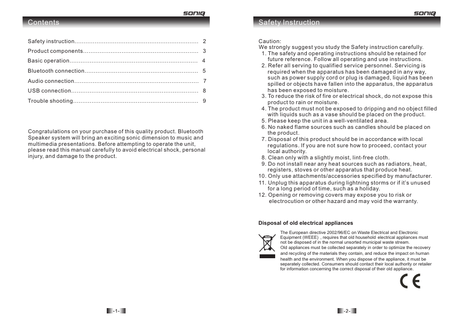 SONIQ MB206 User Manual | Page 2 / 6