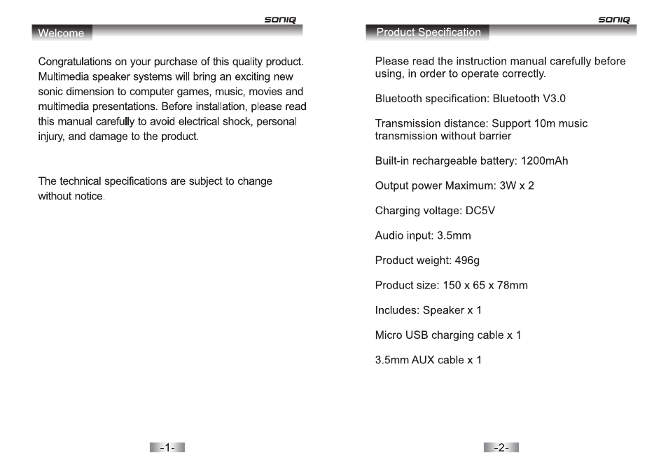SONIQ MB411 User Manual | Page 2 / 5
