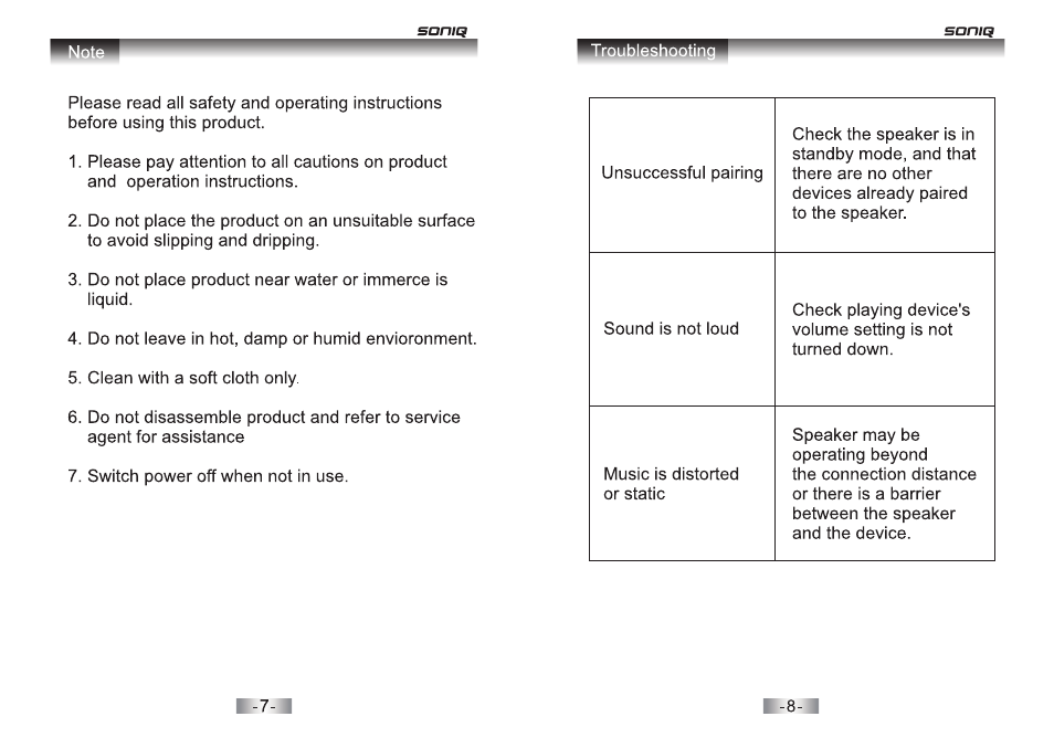 SONIQ MB411 User Manual | Page 5 / 5