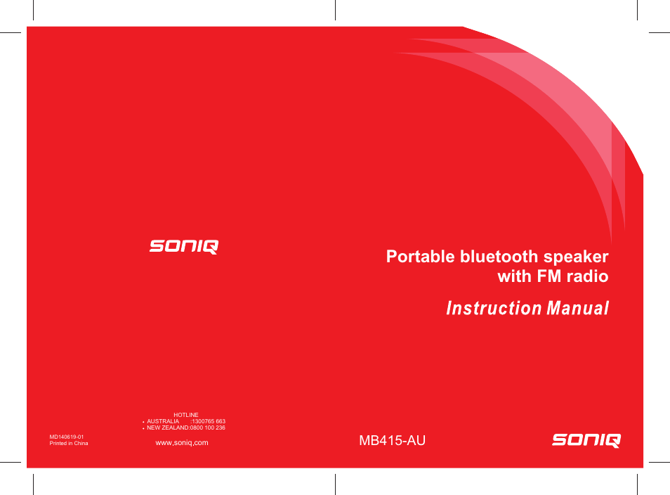 SONIQ MB415 User Manual | 7 pages