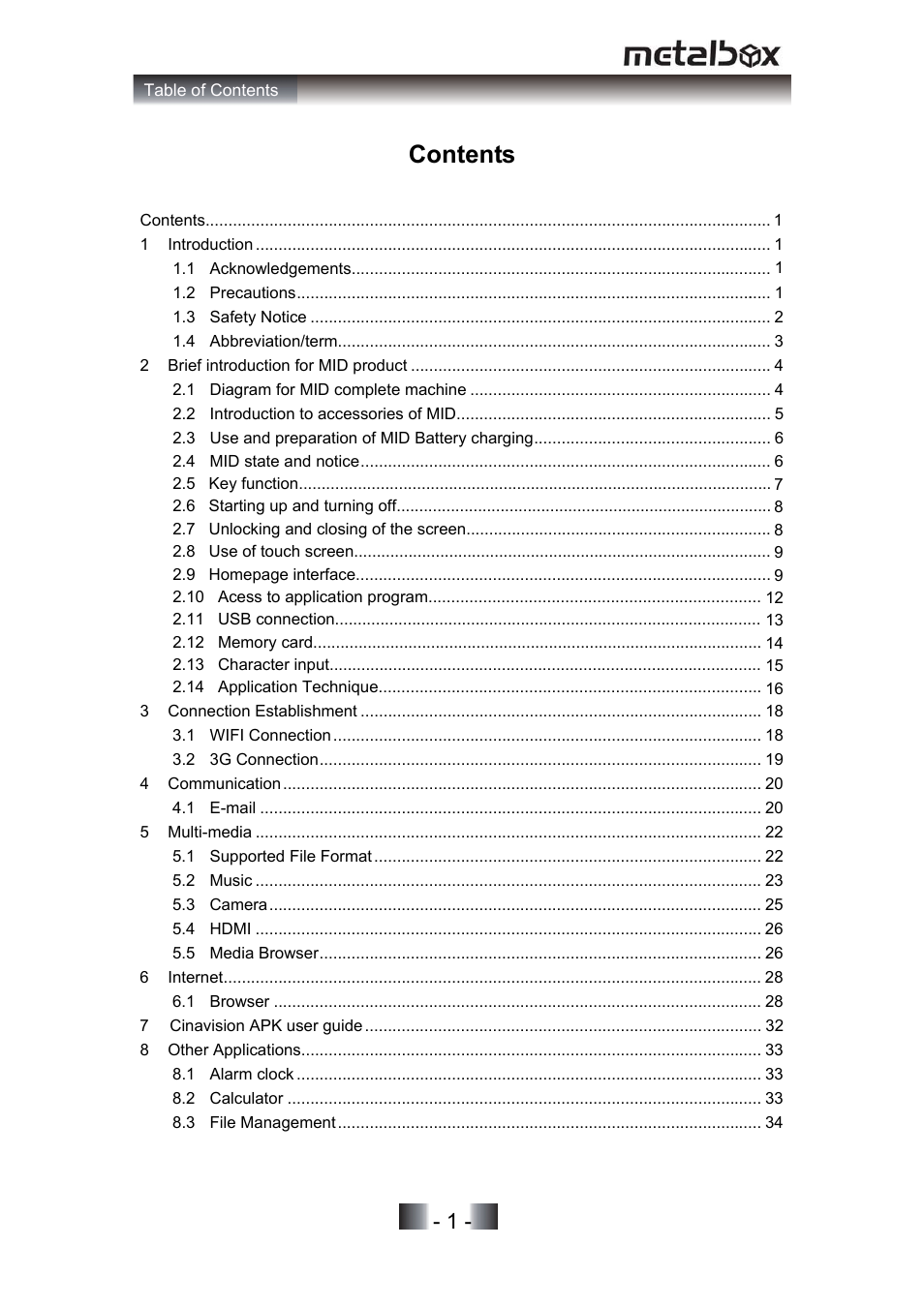 SONIQ MP10 User Manual | Page 2 / 47
