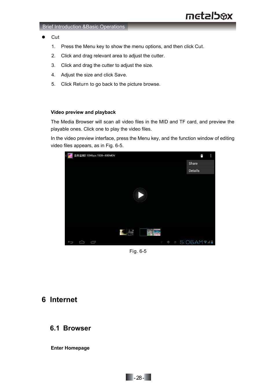 6 internet, 1 browser, 2 3g connection | Communication | SONIQ MP10 User Manual | Page 31 / 47