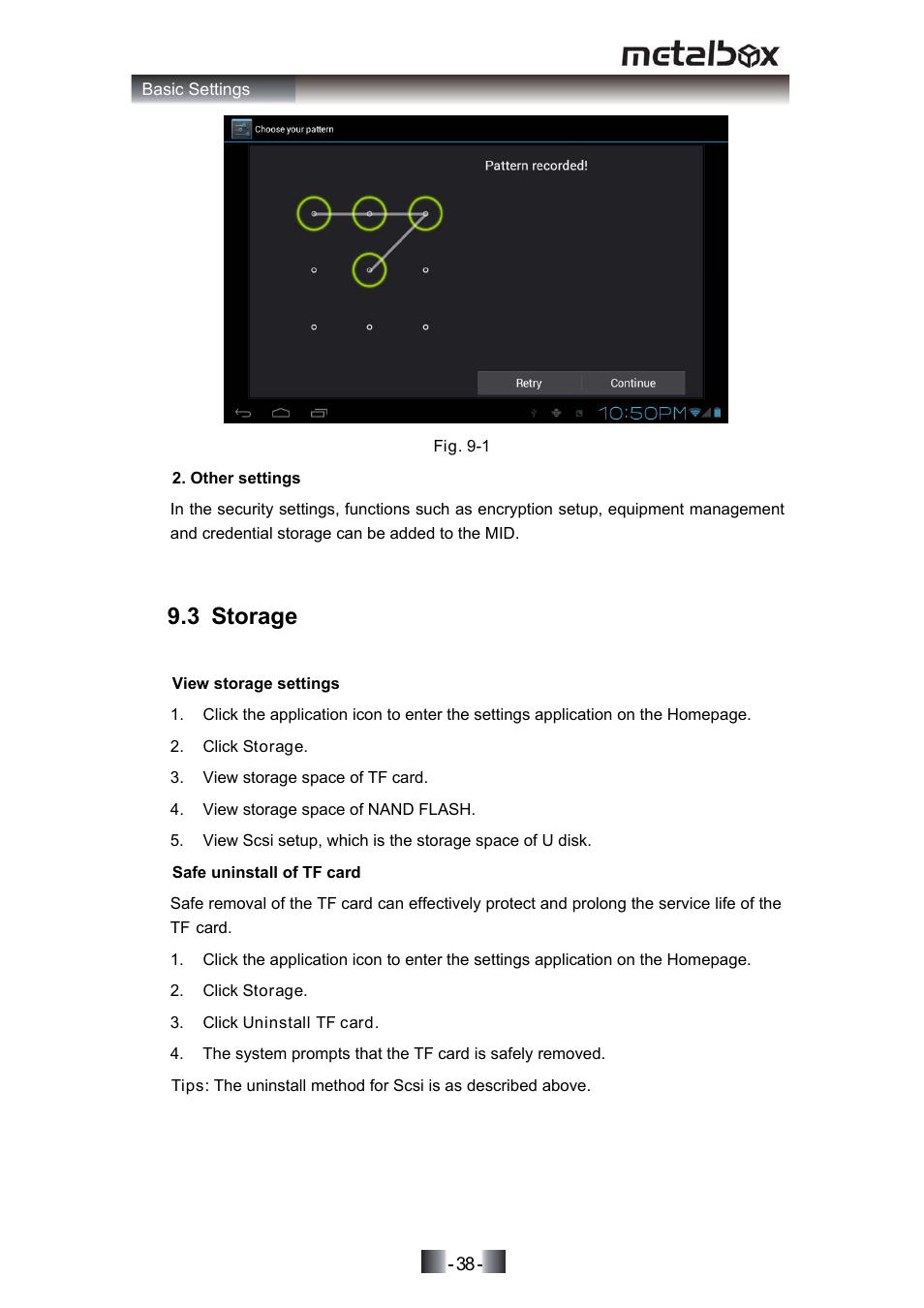 3 storage, 1 browser | SONIQ MP10 User Manual | Page 41 / 47