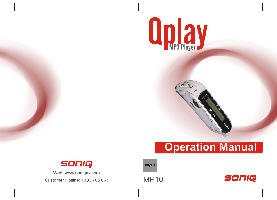 SONIQ MP10 MP3 player User Manual | 11 pages
