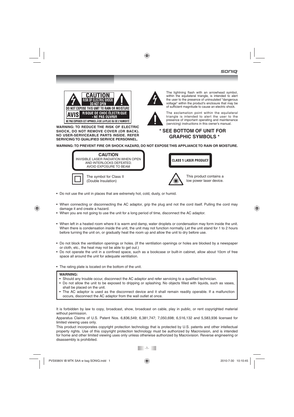 SONIQ PD80 User Manual | 19 pages