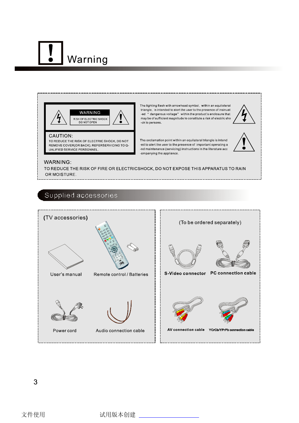 SONIQ PT50HD User Manual | Page 3 / 37