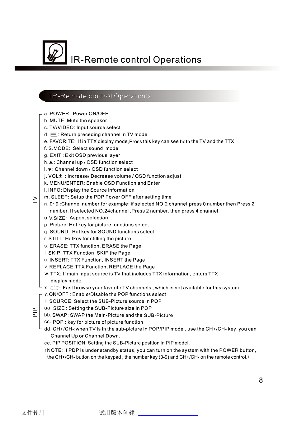 SONIQ PT50HD User Manual | Page 8 / 37