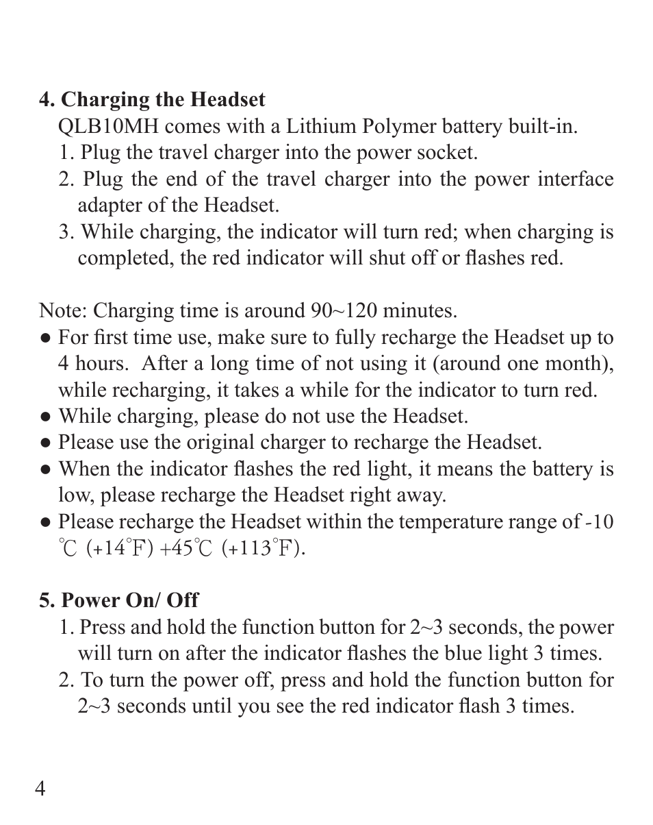 SONIQ QLB10MH User Manual | Page 6 / 24