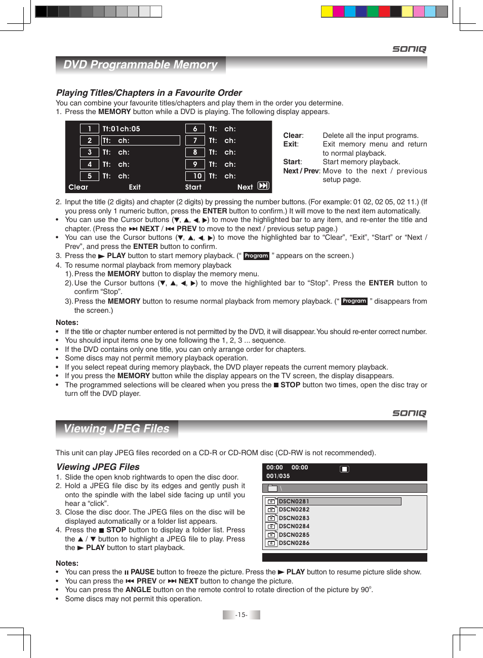 SONIQ QMD71B User Manual | Page 15 / 19