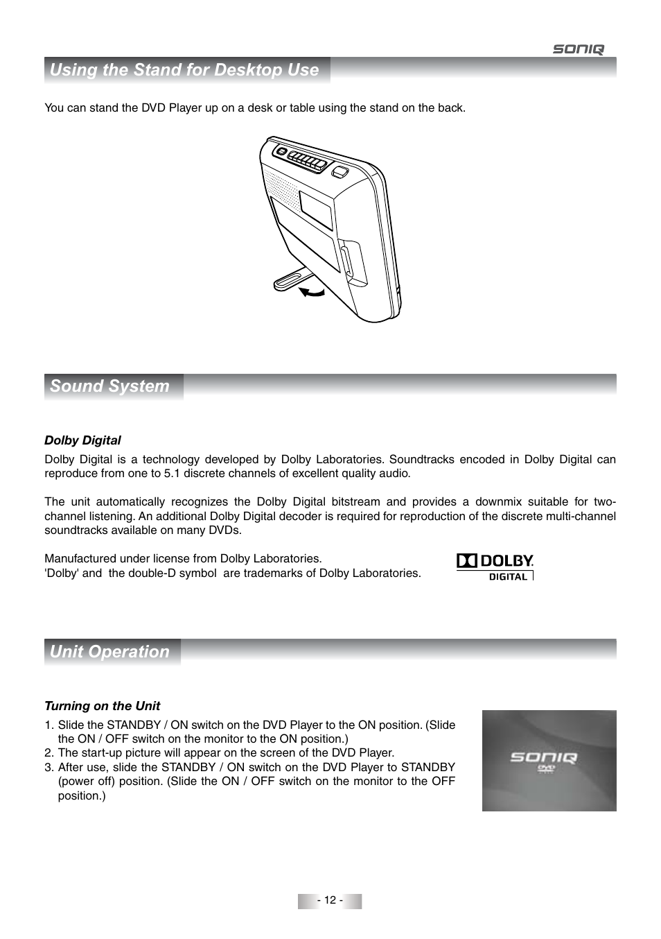 SONIQ QMD78DS User Manual | Page 13 / 24