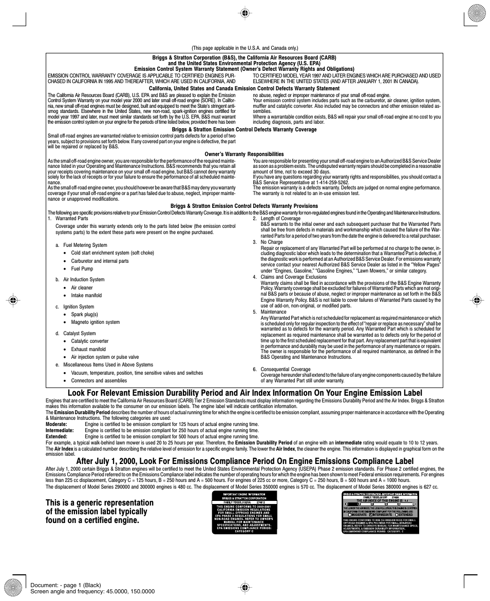 Briggs & Stratton MS-5158-5/03 User Manual | Page 10 / 10