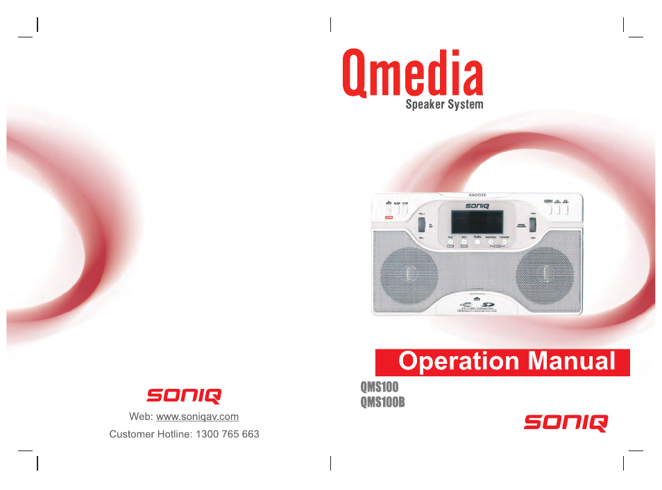 SONIQ QMS100 User Manual | 5 pages