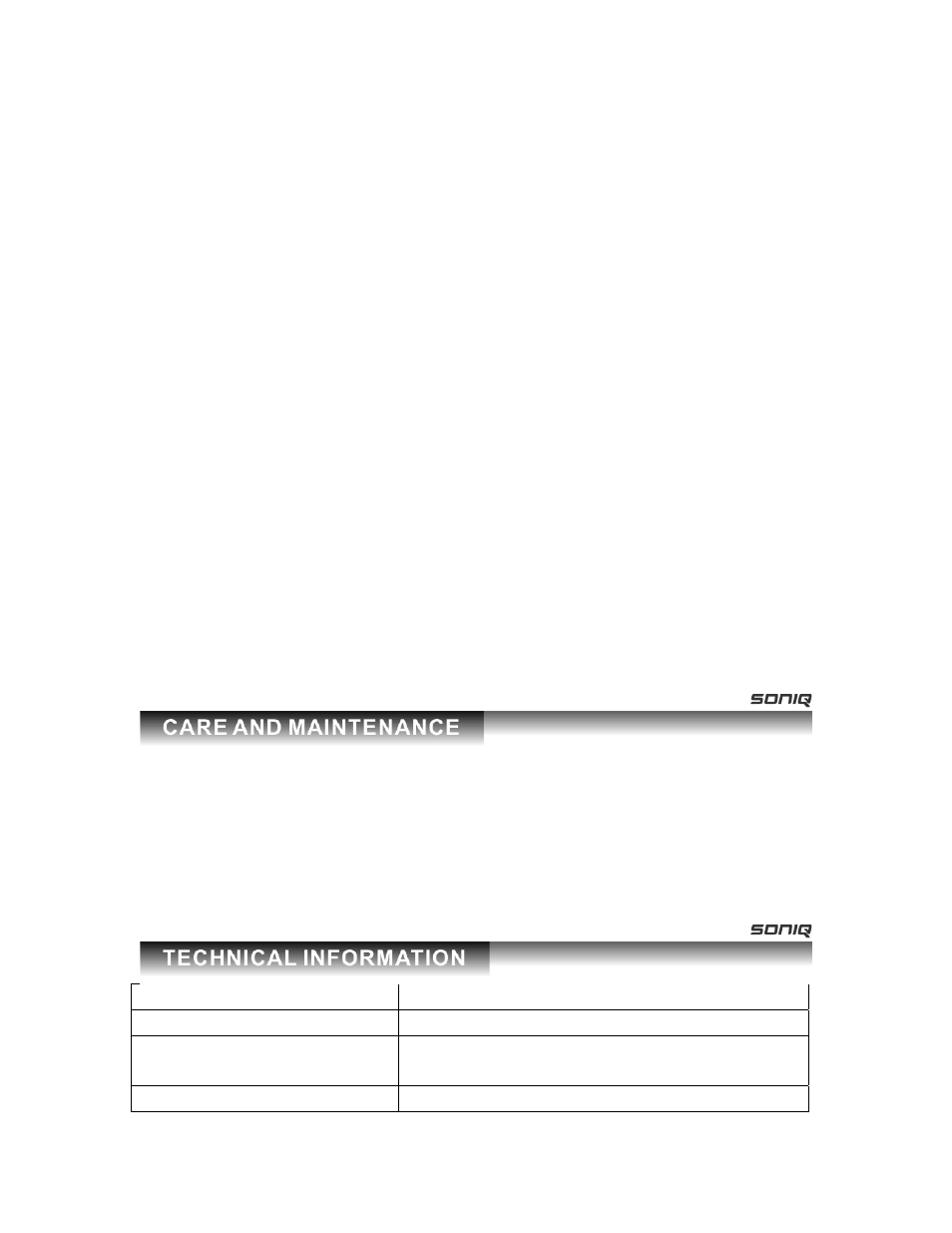 Resetting, Care of the cabinet, Caution | SONIQ QMS300B User Manual | Page 11 / 12