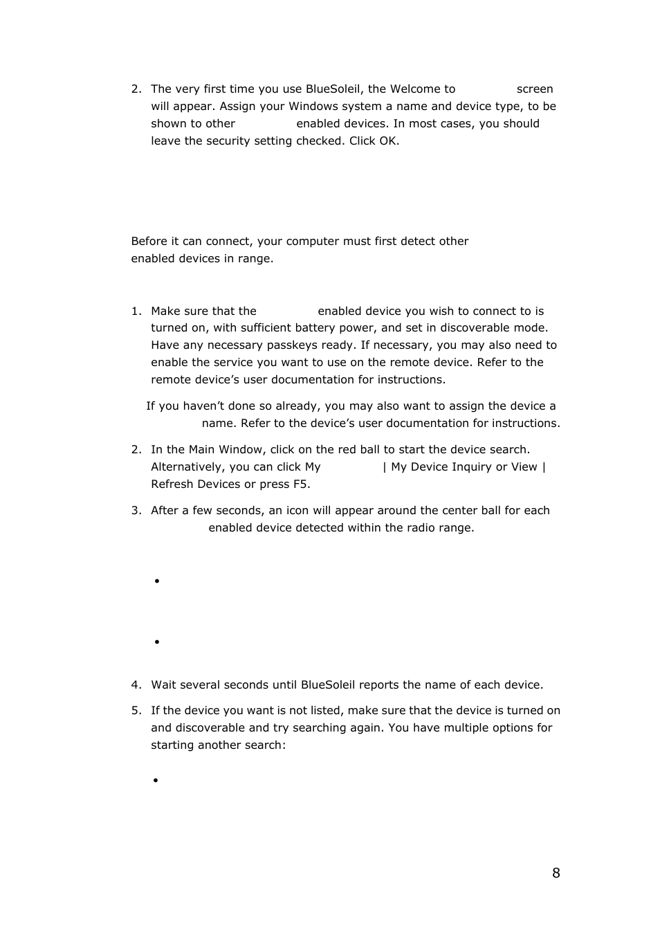 4 search for other bluetooth enabled devices | SONIQ QMR10AR User Manual | Page 8 / 40