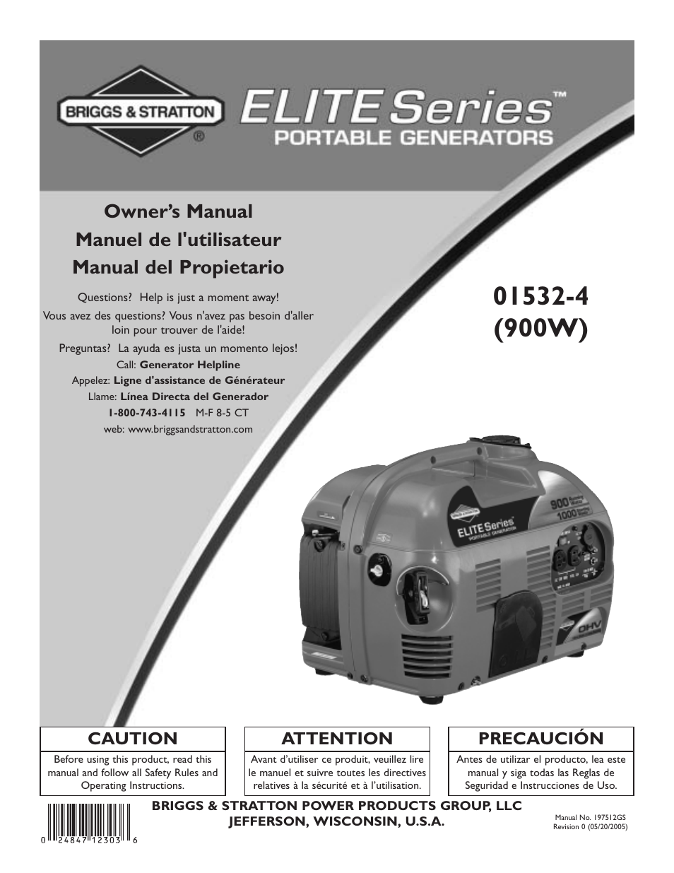 Briggs & Stratton 01532-4 User Manual | 48 pages