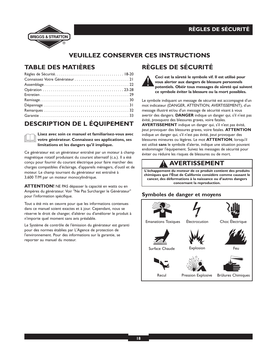Briggs & Stratton 01532-4 User Manual | Page 18 / 48