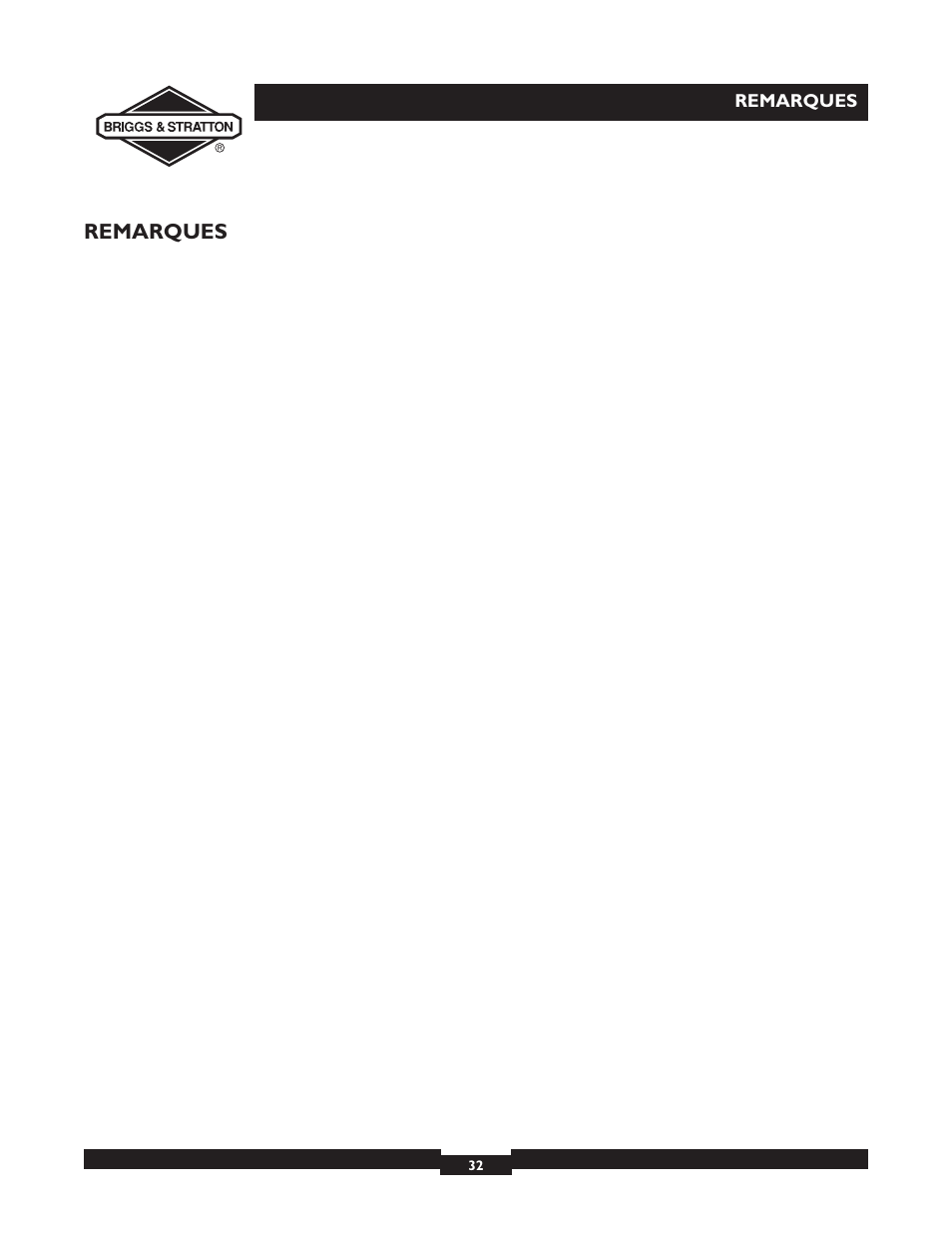 Briggs & Stratton 01532-4 User Manual | Page 32 / 48