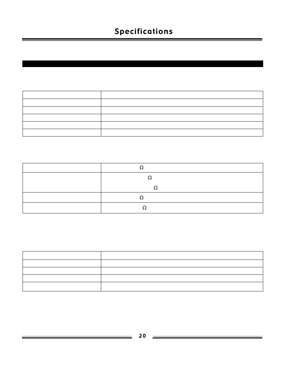 Specifications | SONIQ QP200 User Manual | Page 21 / 22