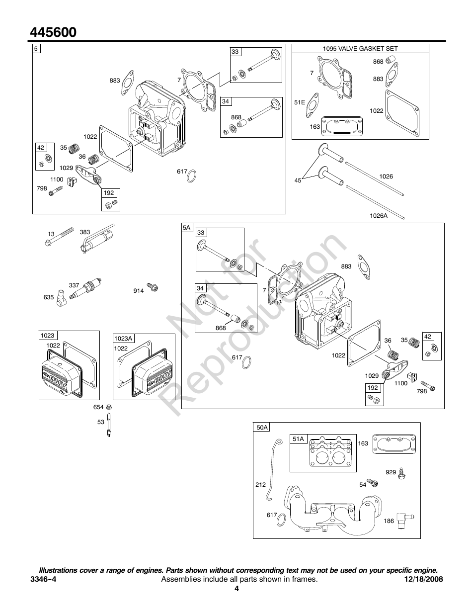 Not for reproduction | Briggs & Stratton 445600 User Manual | Page 4 / 16