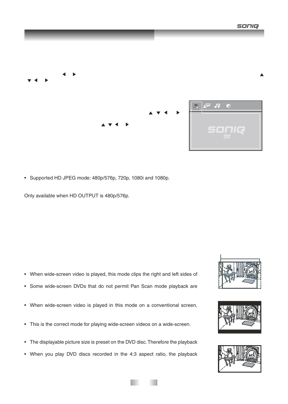 Customizing the function settings | SONIQ QPI600B User Manual | Page 20 / 24