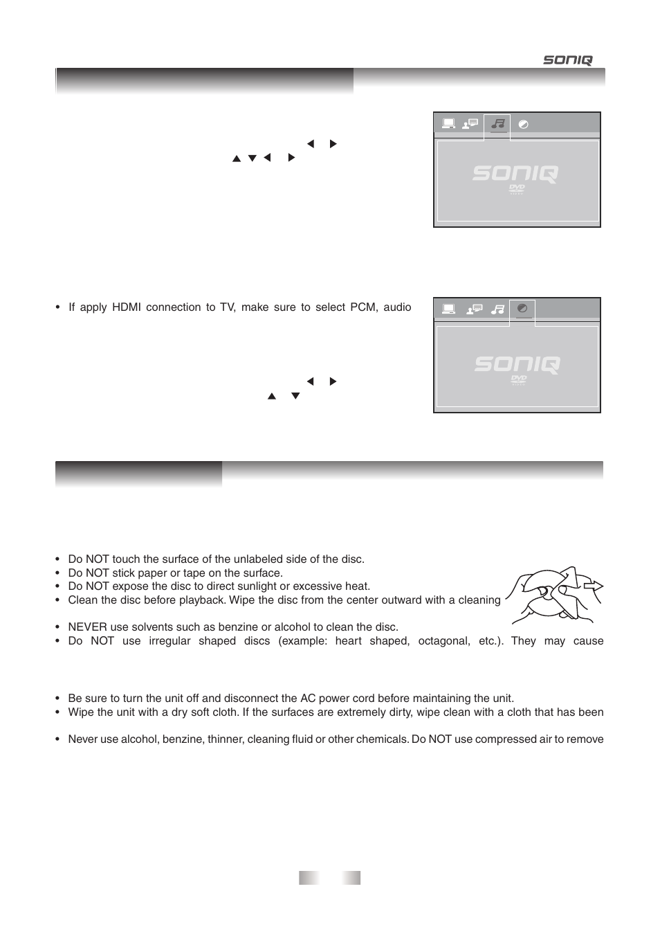 Maintenance, Customizing the function settings | SONIQ QPI600B User Manual | Page 22 / 24