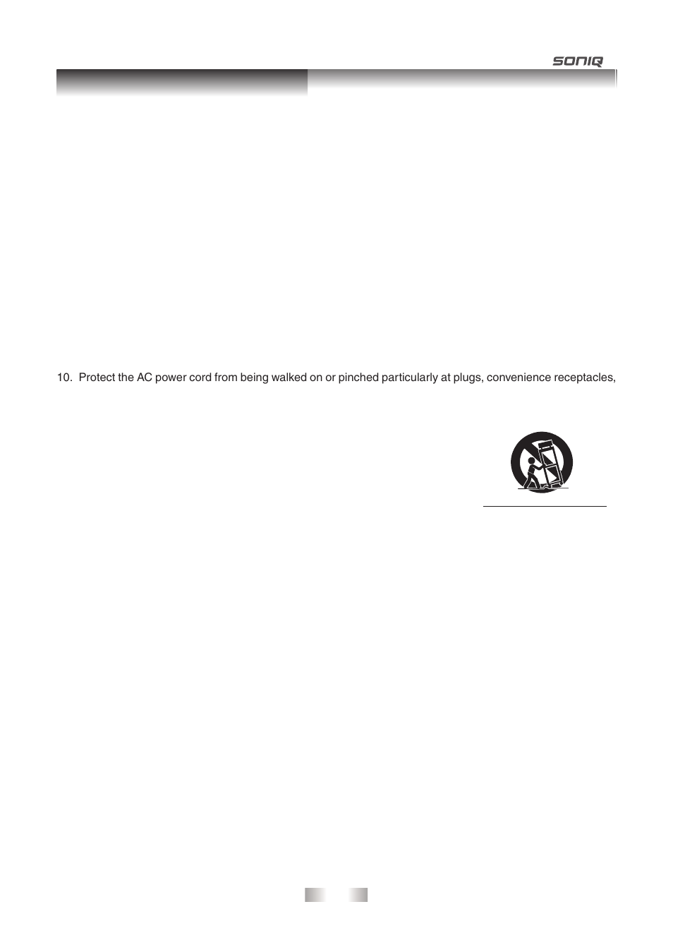 Important safety precautions | SONIQ QPI600B User Manual | Page 3 / 24