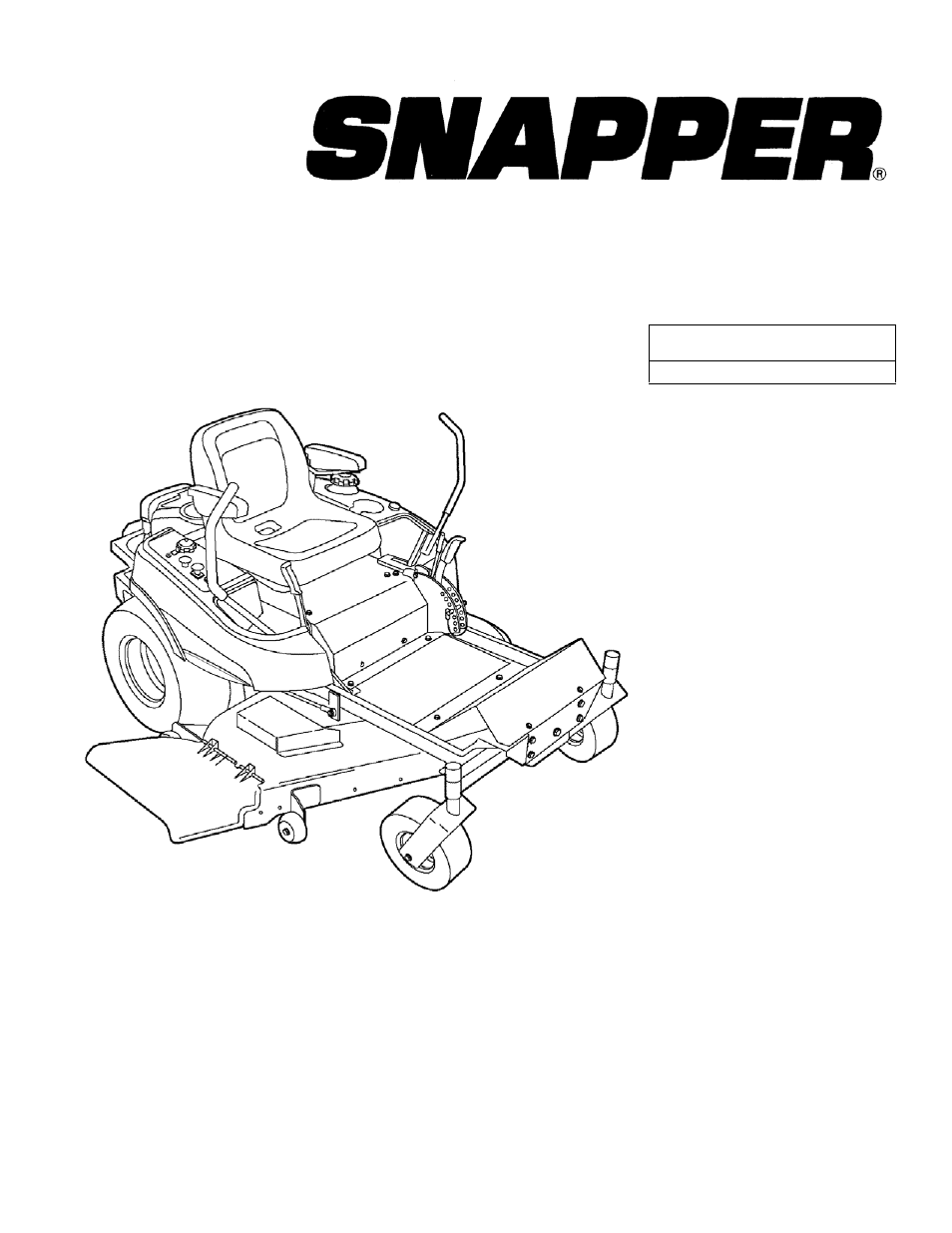 Briggs & Stratton SNAPPER 355ZB2654 DLR User Manual | 52 pages