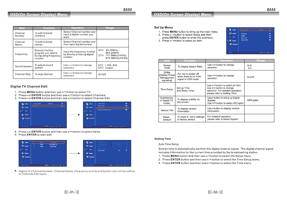 页 16, Use / button to change selection | SONIQ QSL322TV4 User Manual | Page 17 / 22