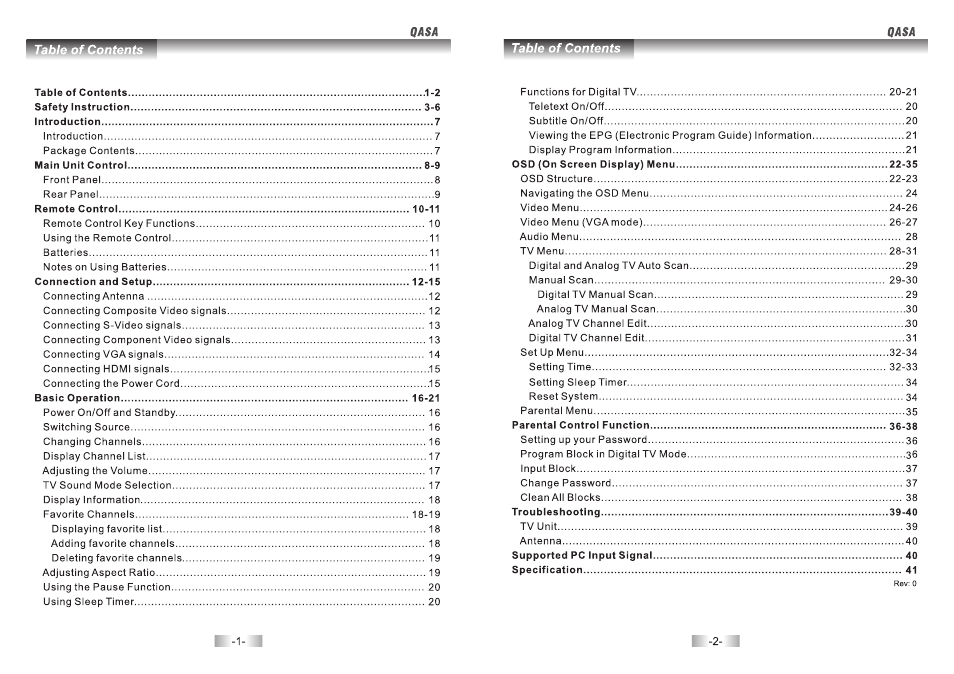 SONIQ QSL322TV4 User Manual | Page 2 / 22