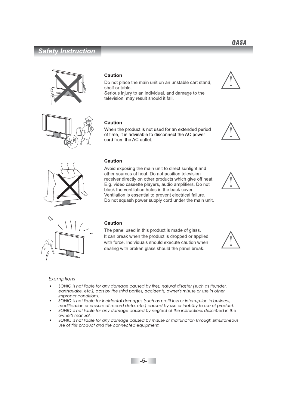 SONIQ QSL402XT User Manual | Page 7 / 32