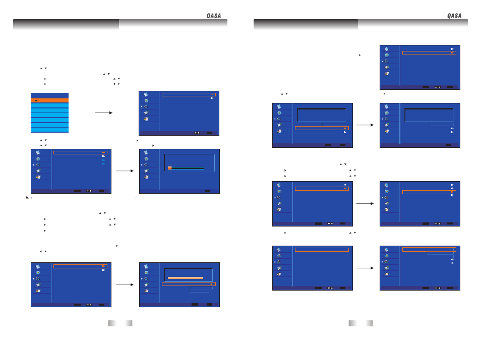 Osd(on screen display) menu | SONIQ QSP320T User Manual | Page 16 / 22