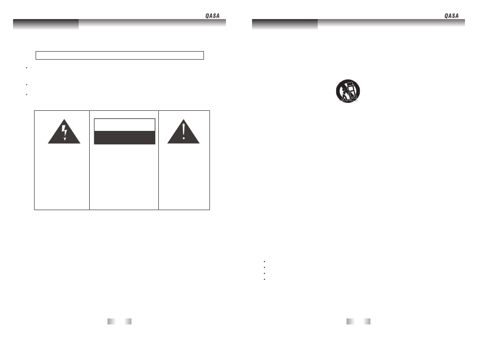 Caution, Safety instruction | SONIQ QSP320T User Manual | Page 3 / 22