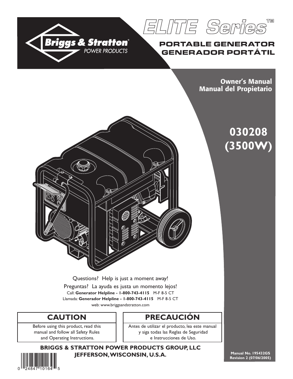 Briggs & Stratton ELITE SERIES 30208 User Manual | 32 pages