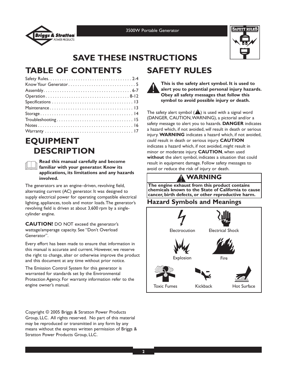 Briggs & Stratton ELITE SERIES 30208 User Manual | Page 2 / 32