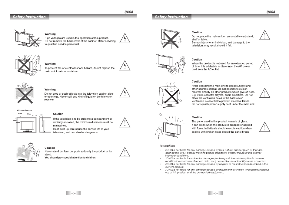 SONIQ QSP500TV4 User Manual | Page 4 / 22