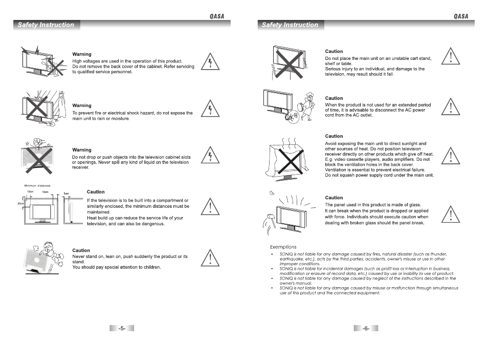 SONIQ QSP550T User Manual | Page 4 / 22