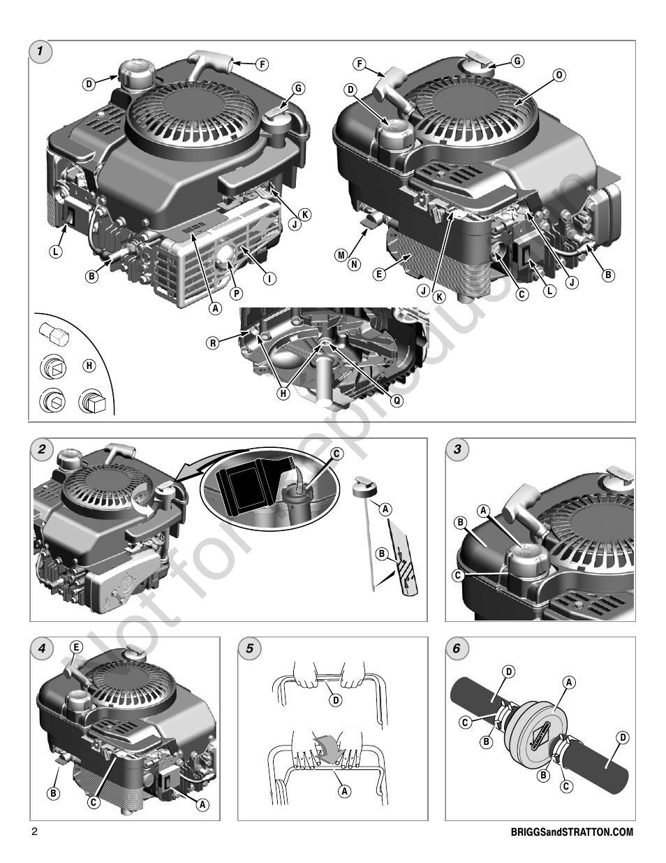 Not for reproduction | Briggs & Stratton QUANTUM 120000 User Manual | Page 2 / 28